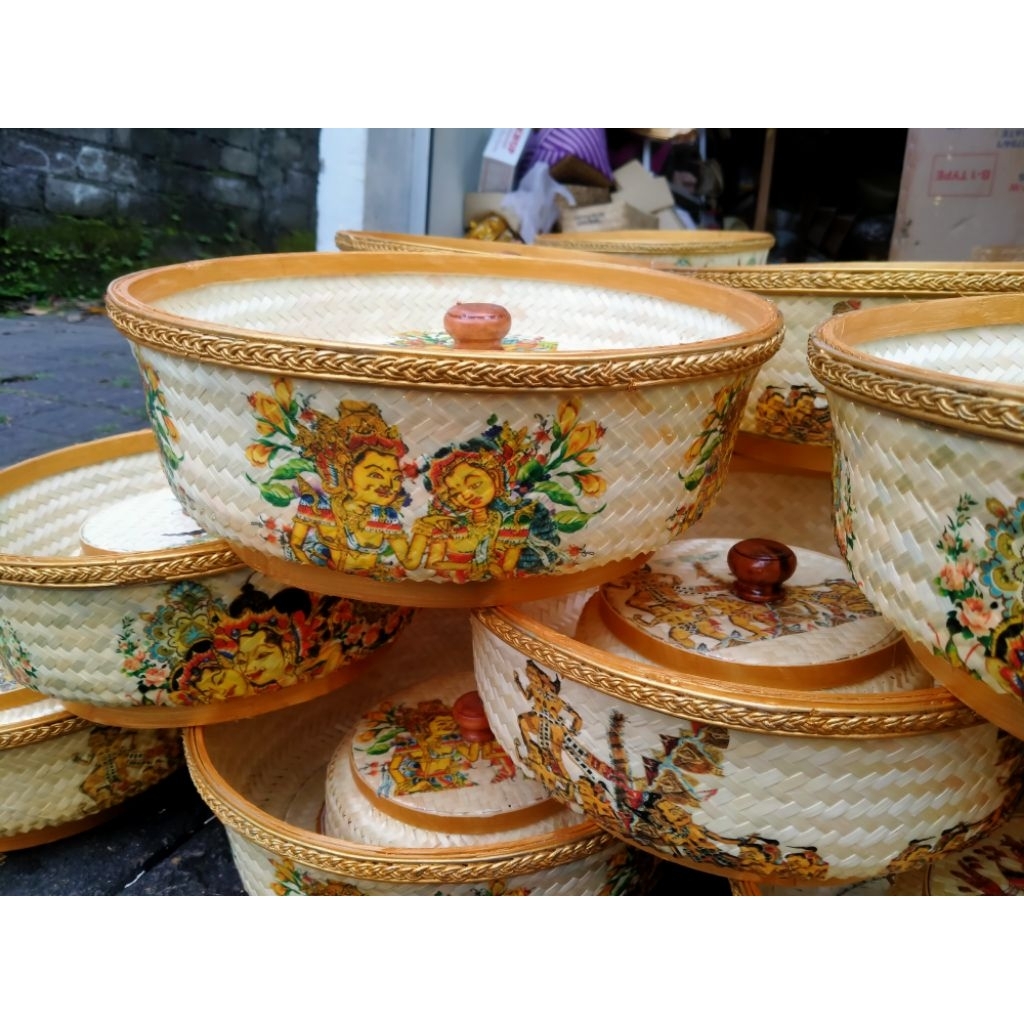 bokor decoupage 32cm/bokor kondangan/bokor cantik/bokor mejenukan