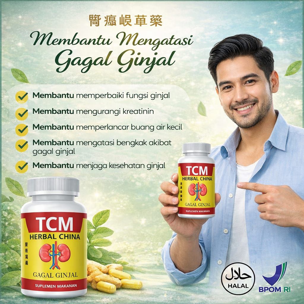 TCM herbal cina khasiatnya untuk mengobati Gagal ginjal halal dan BPOM