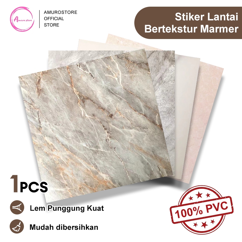 Vinyl Sticker Lantai Marmer Granit  30*30CM  PVC  Stiker Lantai Dinding Marme
