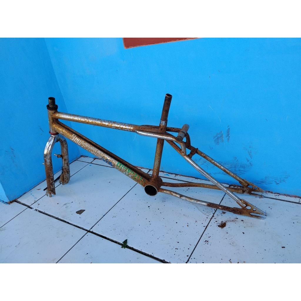 frame sepeda BMX JADUL ORYX ONYXX OLYMPIC BLACK OLIVE ban 20" old school seri ada