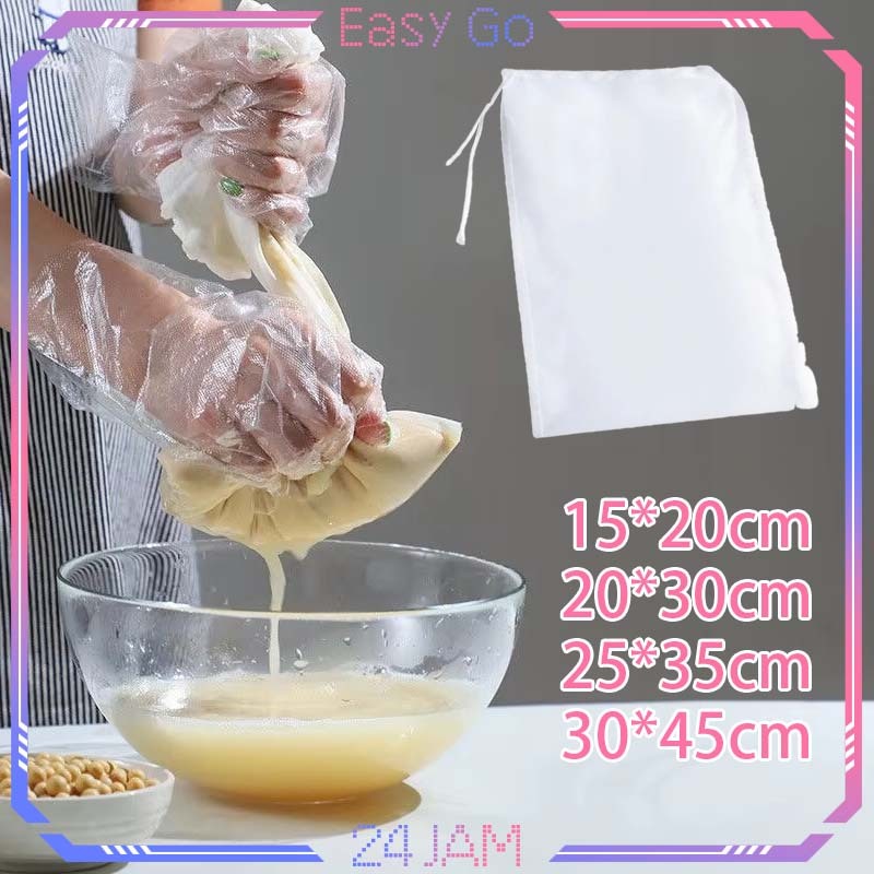 10 Pcs Saringan Tahu Untuk Susu Kedelai Kantong Filter Filter Susu Kedelai Saringan 100 Mesh Halus P