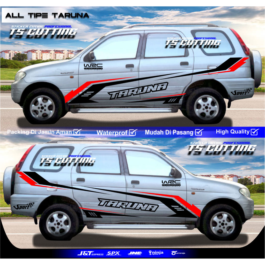 STICKER CUTTING MOBIL DAIHATSU TARUNA SPORTY STIKER BODY SAMPING MOBIL TARUNA