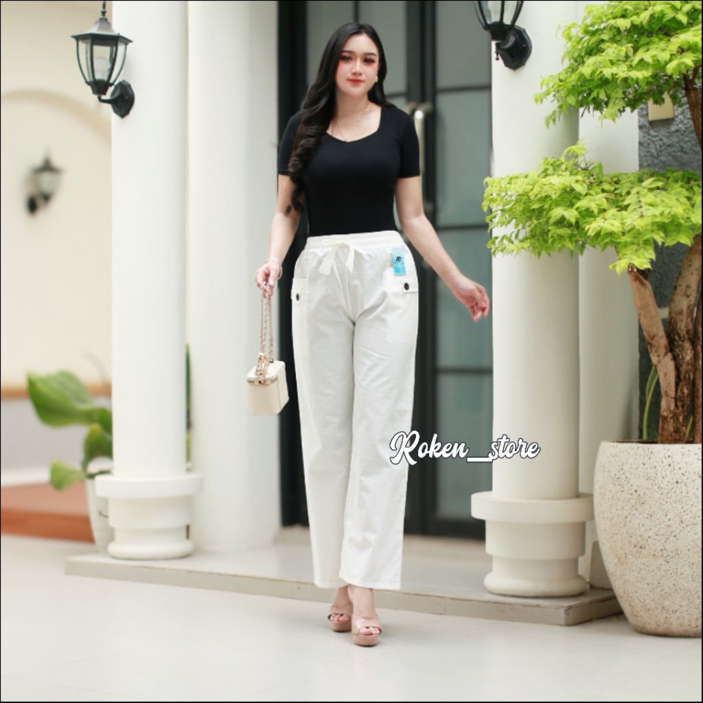 kulot wanita jumbo/ celana wanita kulot/ celana putih