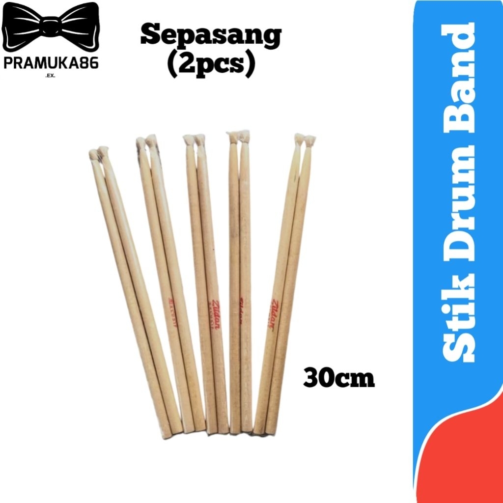 Stik Drum Band Anak Panjang 30cm / Stik Drumband / Stik Marching Band Kayu