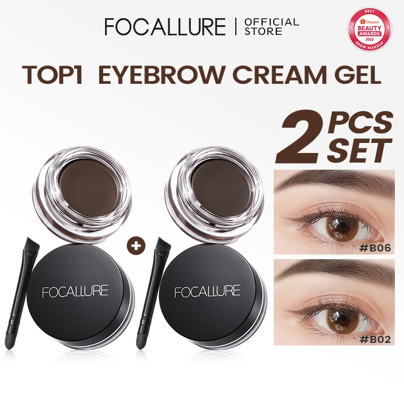 [2PCS SET]FOCALLURE Eyebrow Cream Gel Waterproof