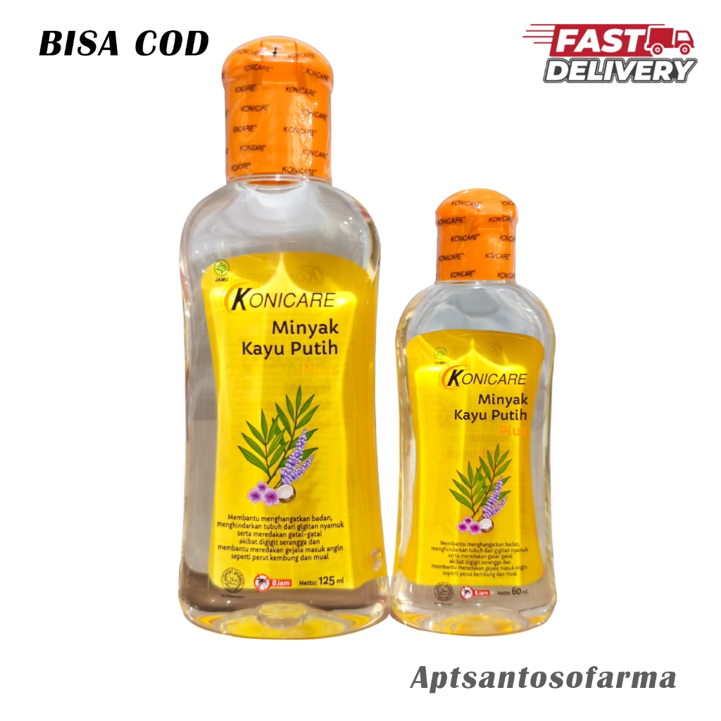 Konicare Kayu Putih Plus 60ml 125ml Asli – Minyak Hangat Serbaguna Keluarga
