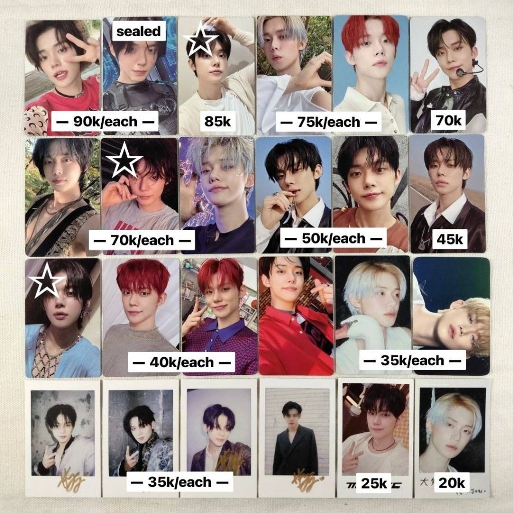 PHOTOCARD TXT OFFICIAL AAB YEONJUN MOAKIT 2024 SG23 VISUAL YOUTH PUDDING POB WVG DECO KIT 2022 RPC C