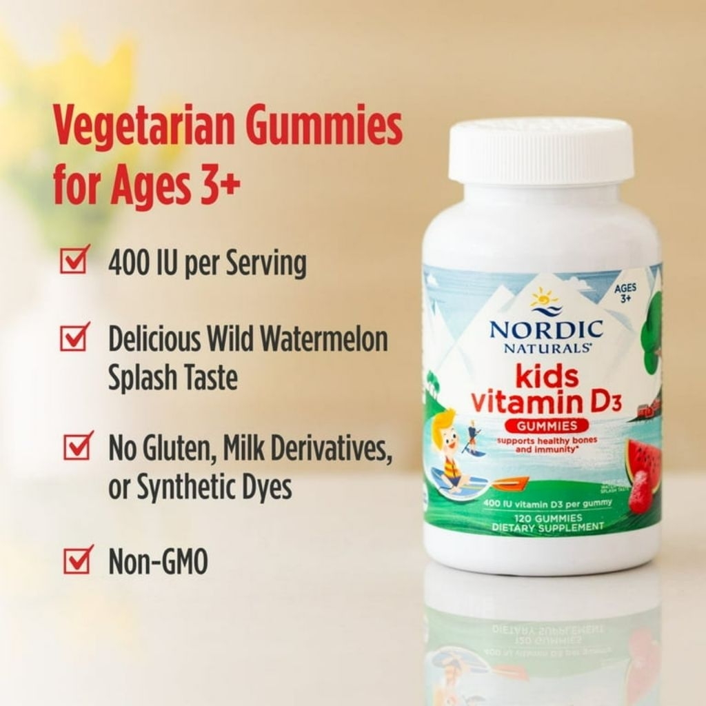 Nordic Naturals D3 Gummies | Untuk Tulang dan Gigi Anak