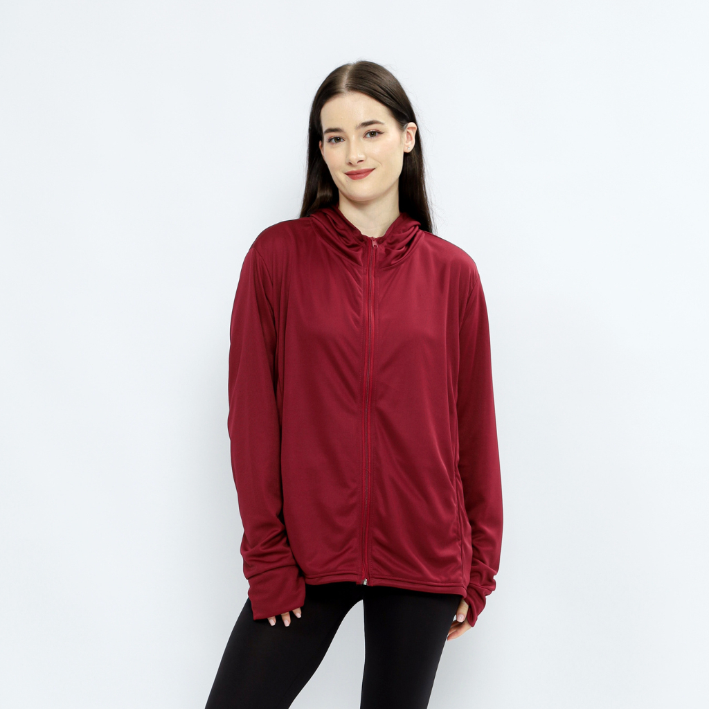 Jaket Olahraga Mesh AIRism Anti UV Sun Protection - Long Sleeve Pocketable Hoodie Outerwear Outdoor