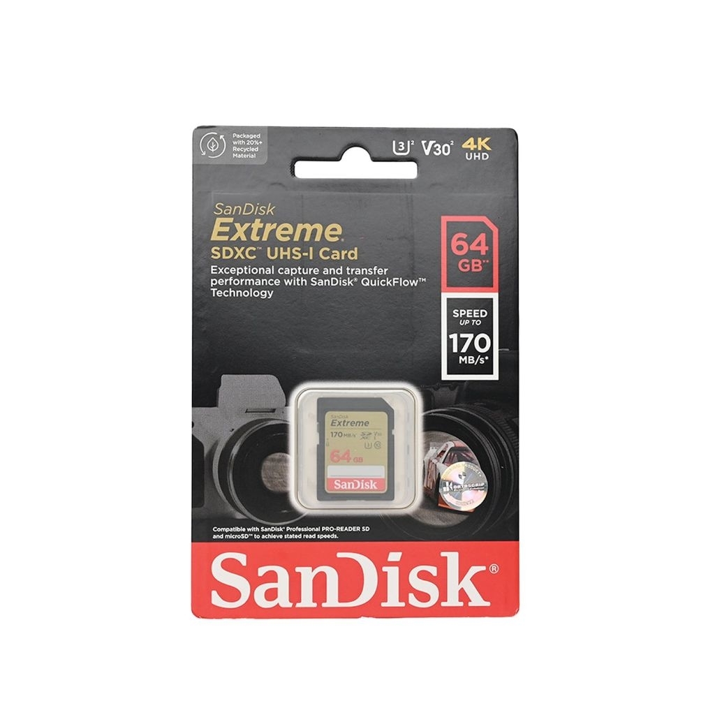 MEMORI KAMERA SANDISK EXTREME SDXC 170MBps 64Gb