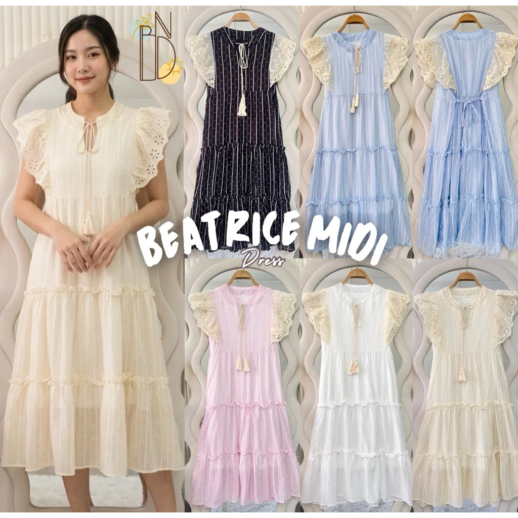 Beatrice midi dress / dress wanita / midi dress / dress bangkok / dress import