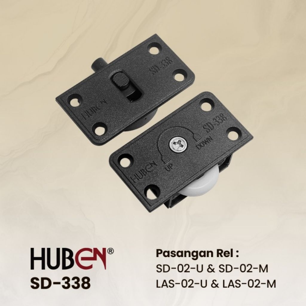 [VHB] RODA PINTU LEMARI SLIDING HUBEN SD 338|  RODA PINTU GESER HUBEN SD-338 Ban Lemari Furniture