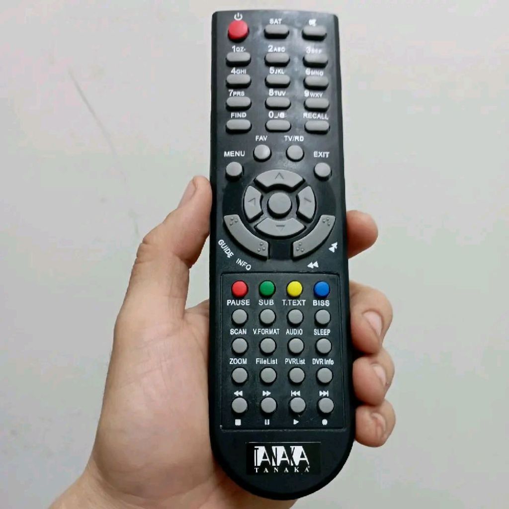 Remot Remote Set Top Box STB Receiver Parabola DVB-S2 Pengganti Tanpa Setting Tanaka Samurai Sakura 