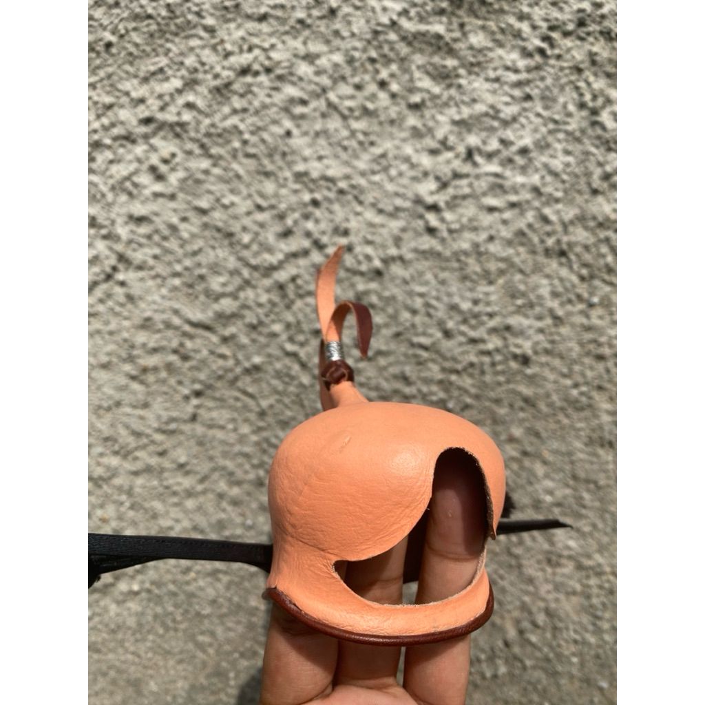 Hood Falconry Soft Orange Anglo Indian Style| tutup kepala BOP elang alap-alap