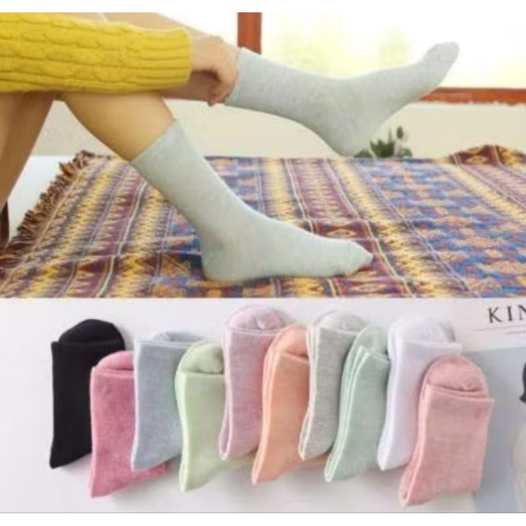 KONVEKSI KAOS KAKI ANAK2 POLOS WARNA ISI (6PASANG) BAHAN TEBAL DAN LEMBUT.