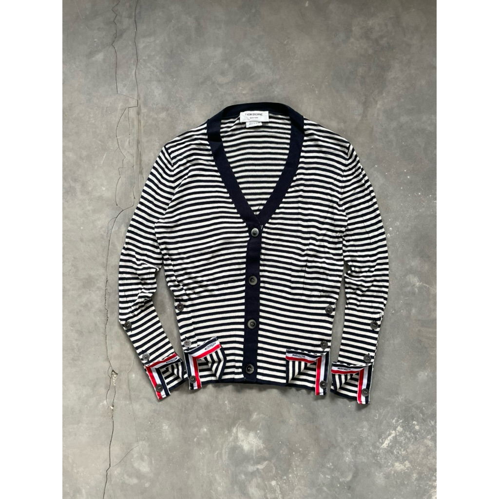 Thom Browne Original Stripe Cardigan