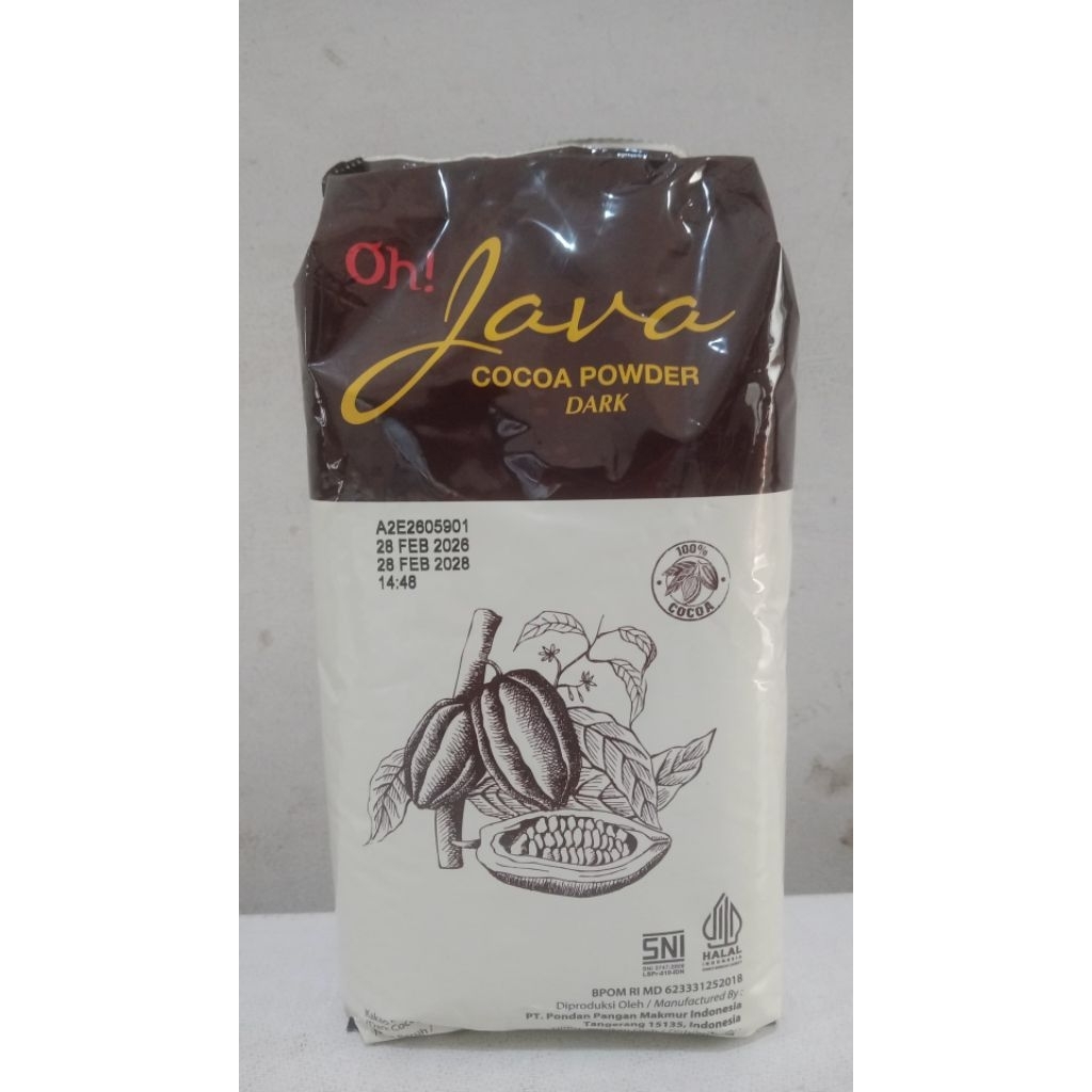 Oh Java Cocoa Powder - Dark Cocoa 1kg, Halal, Rasa Pekat