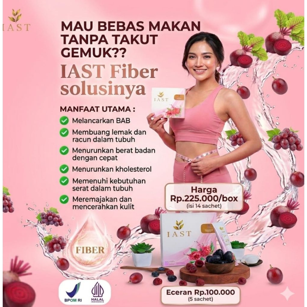 IAST Fiber membantu diet dan melancarkan BAB | BPOM ORI 100%