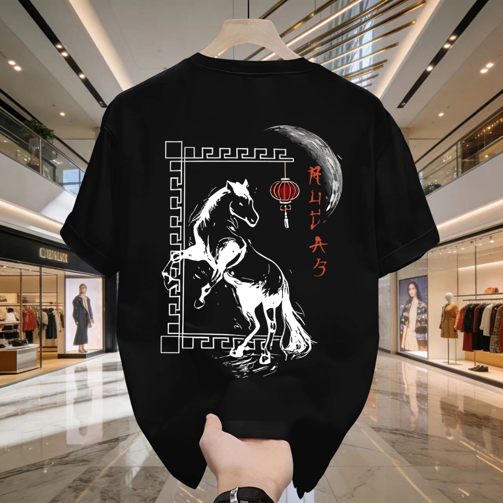 KAOS PRIA KEREN TERBARU Pola Kuda Tren Mode cewek cowok