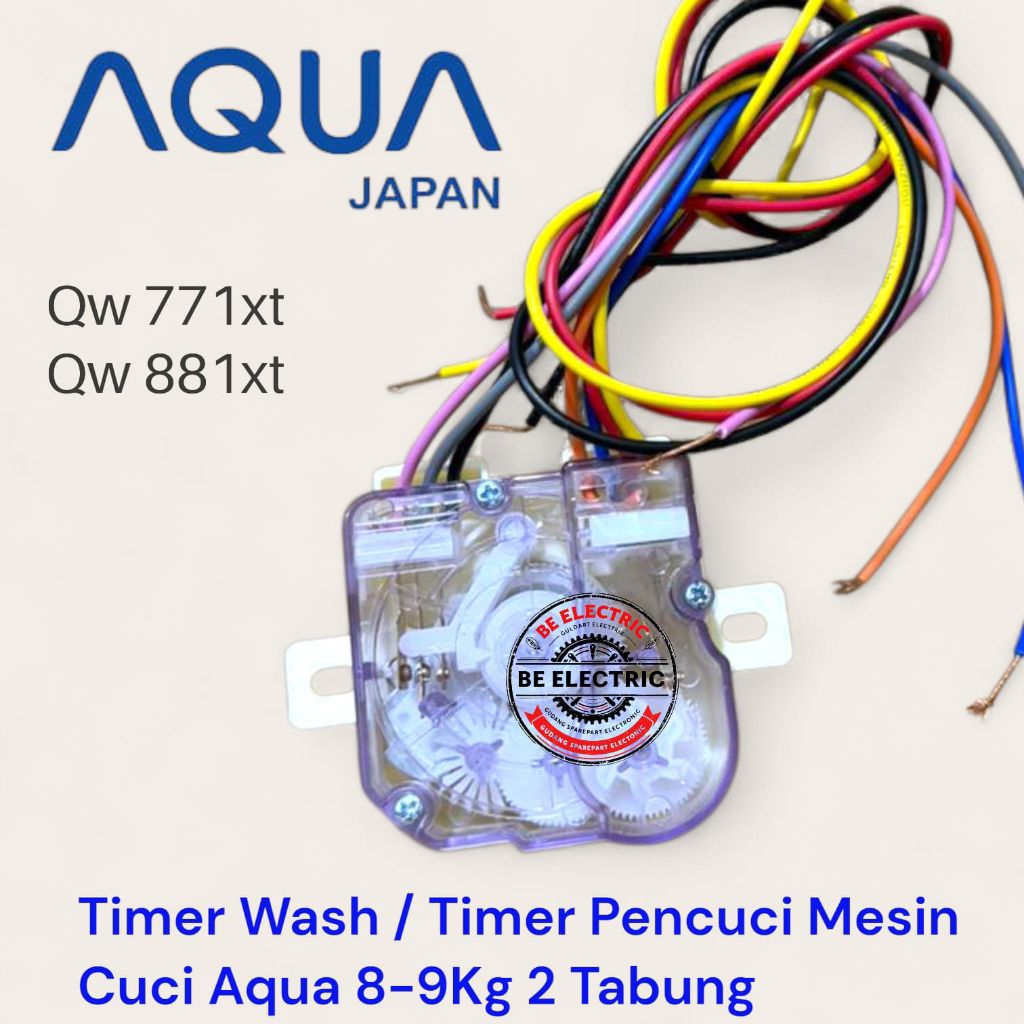 TIMER WASH AQUA JAPAN 7KG QW771XT QW871XT PUTARAN PENCUCI MESIN CUCI AQUA JAPAN 2 TABUNG