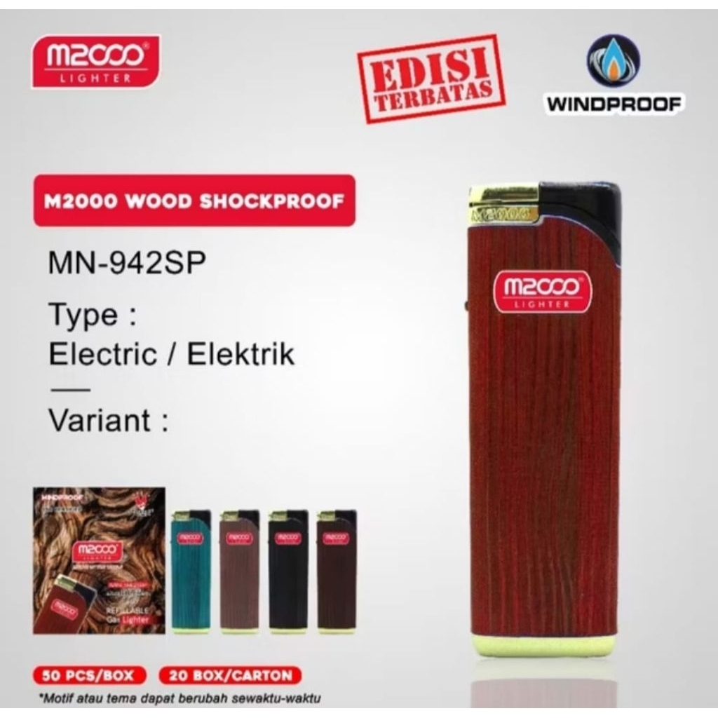 M2000 Korek Api Bara M2000 WOOD SHOCKPROOF MN-942 SP Series