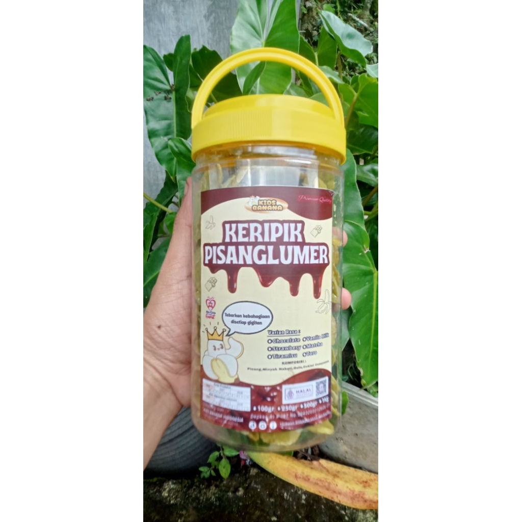 Keripik pisang coklat lumer/Kripik pisang lumer toples 1000ml