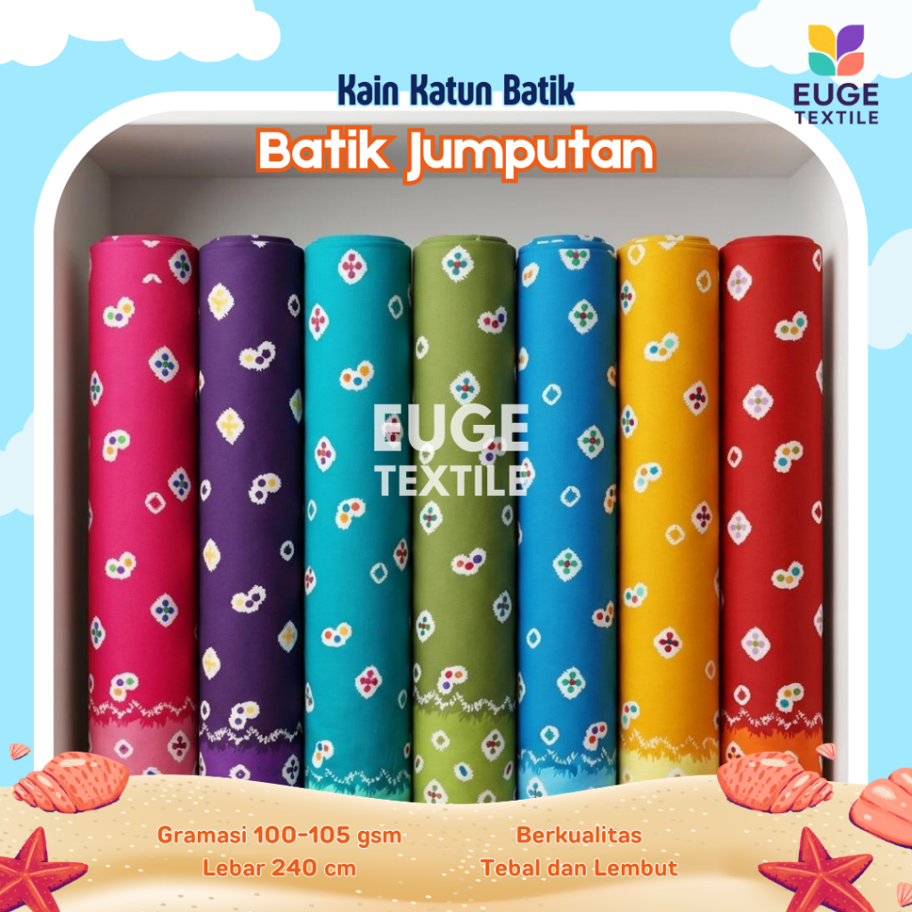 Batik Jumputan Kain Jumputan Sprei Kain Batik Motif Jumputan Printing Disperse Jumputan Tebal Halus