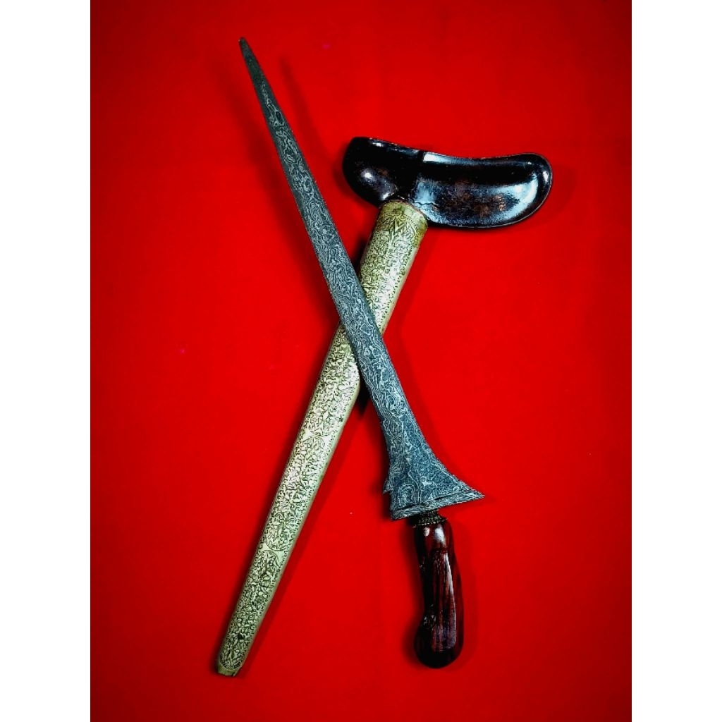 Keris Lurus Sempaner Pamor Beras Wutah Koleksi Pajangan Antik