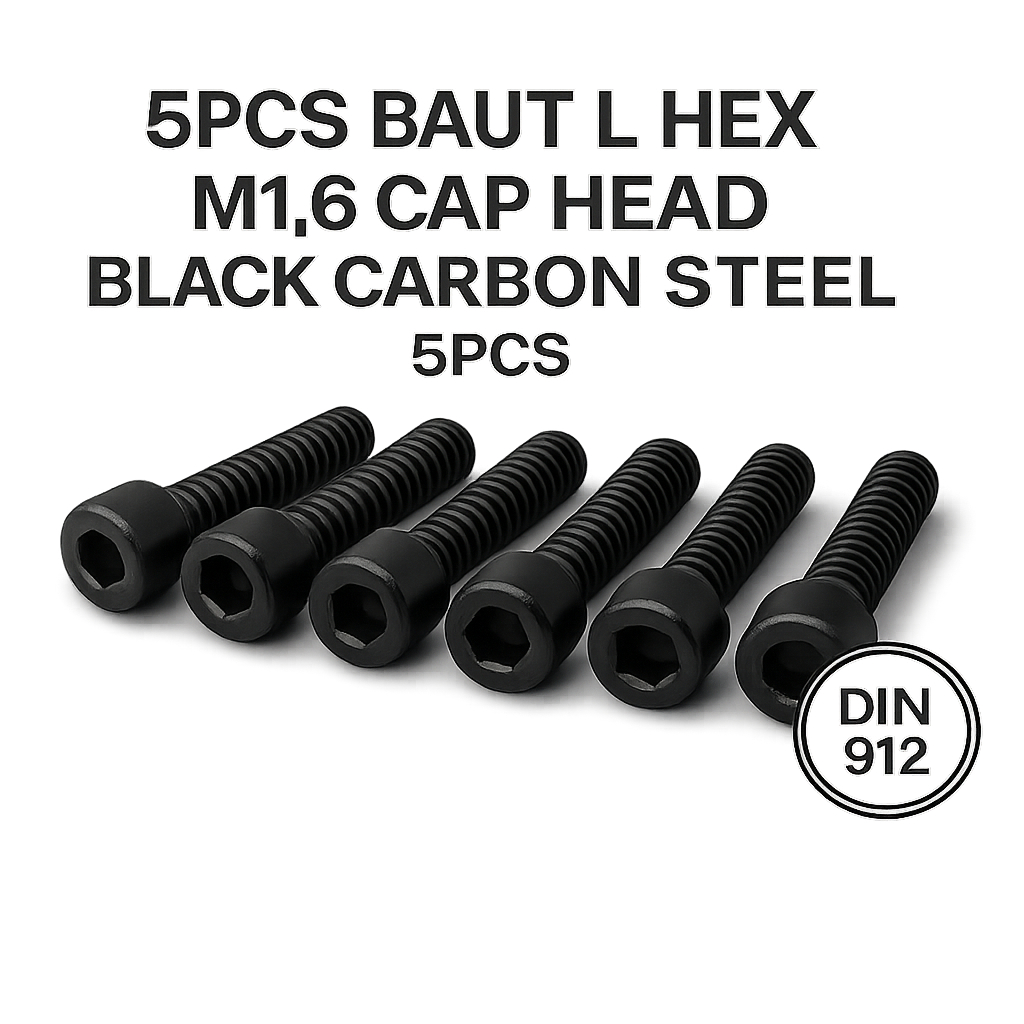 5pcs Baut L Hex M1.6 Cap Head Carbon Ste