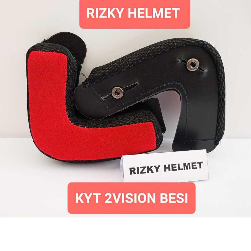 Busa Pipi KYT 2Vision Kancing Besi, Busa Helm Pipi KYT 2 Vision Besi