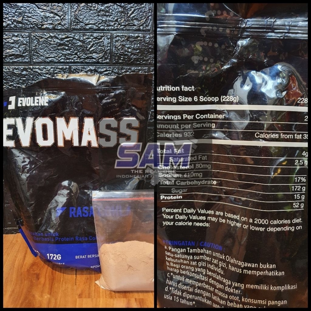 Suplemen Fitness EVOLENE Evo Mass 1 lb Malang Evomass