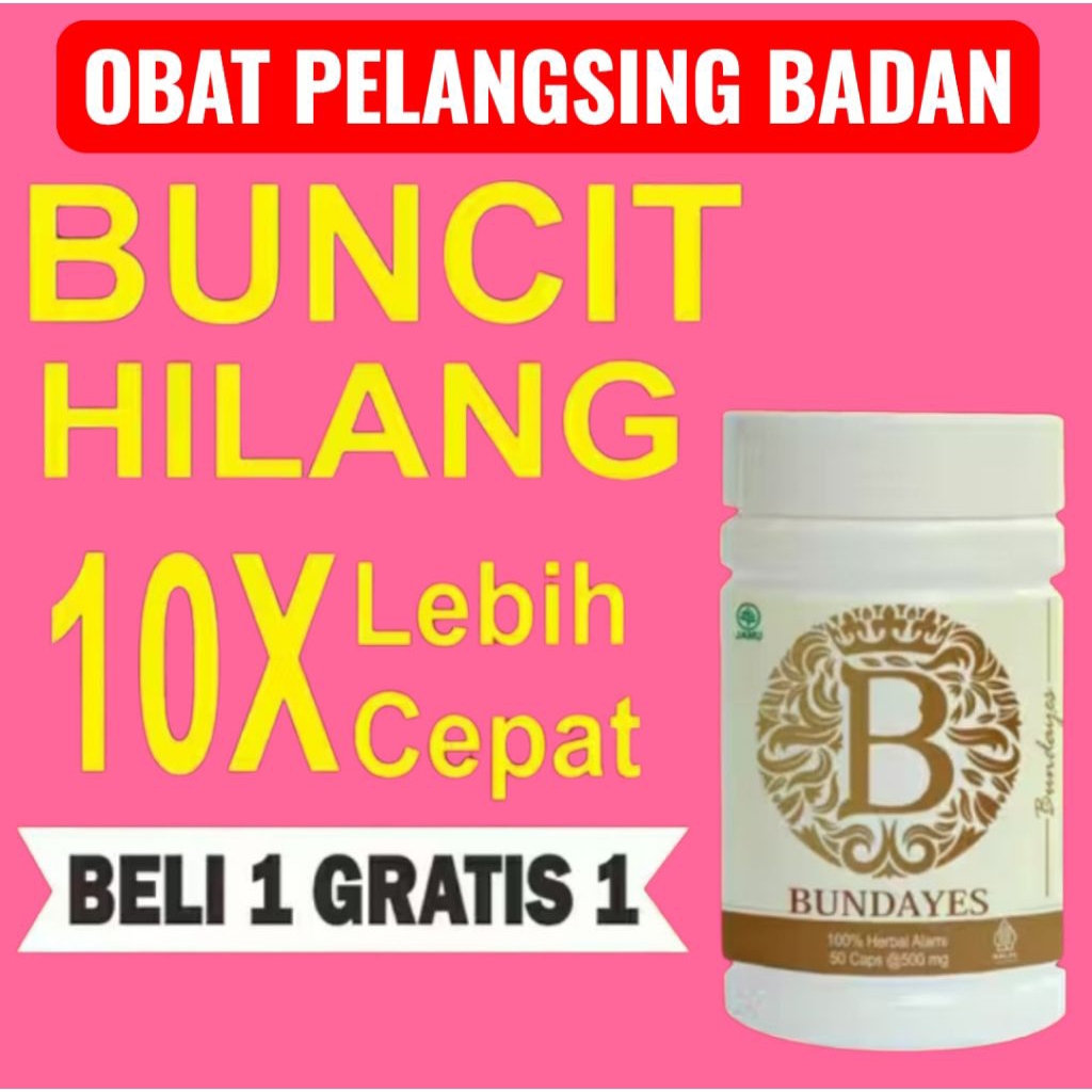 PAKET 2 BOTOL <COD>Pelangsing Kapsul Slimming Herbal Bundayes Bundaslim 100% Original,pelangsing bad