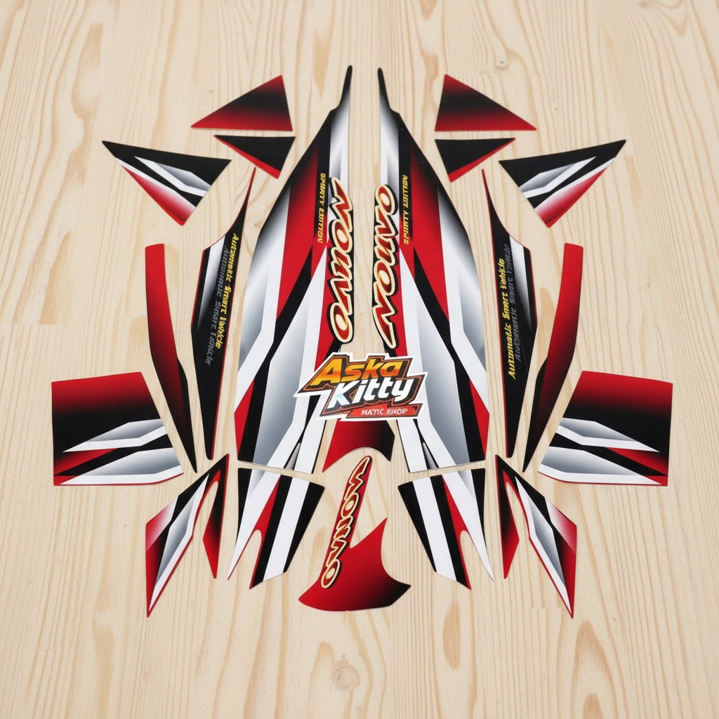 Striping Nouvo lele sporty Merah