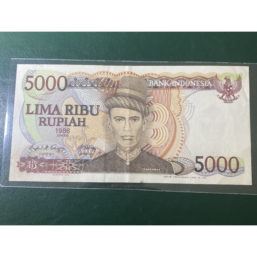 Koleksi Uang Kuno 5000 Teuku Umar