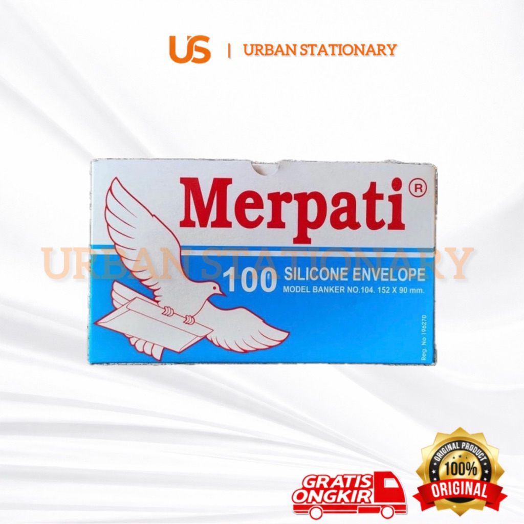 Amplop Merpati KECIL No.104 Putih Polos Silicone Amplop Putih Polos Lem