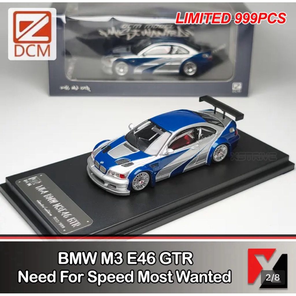 DCM 1:64 BMW M3 E46 GTR NEED FOR SPEED MOST WANTED | UNSEALED MULUS