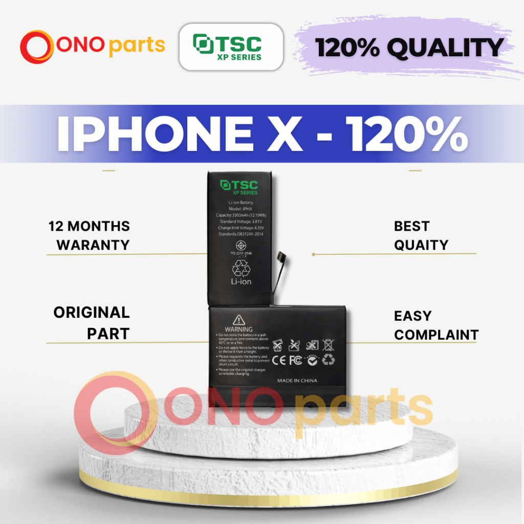 TSC BATTERY IPHONE X 120% ORIGINAL HIGH QUALITY BATERAI IPHONE X REPLACEMENT