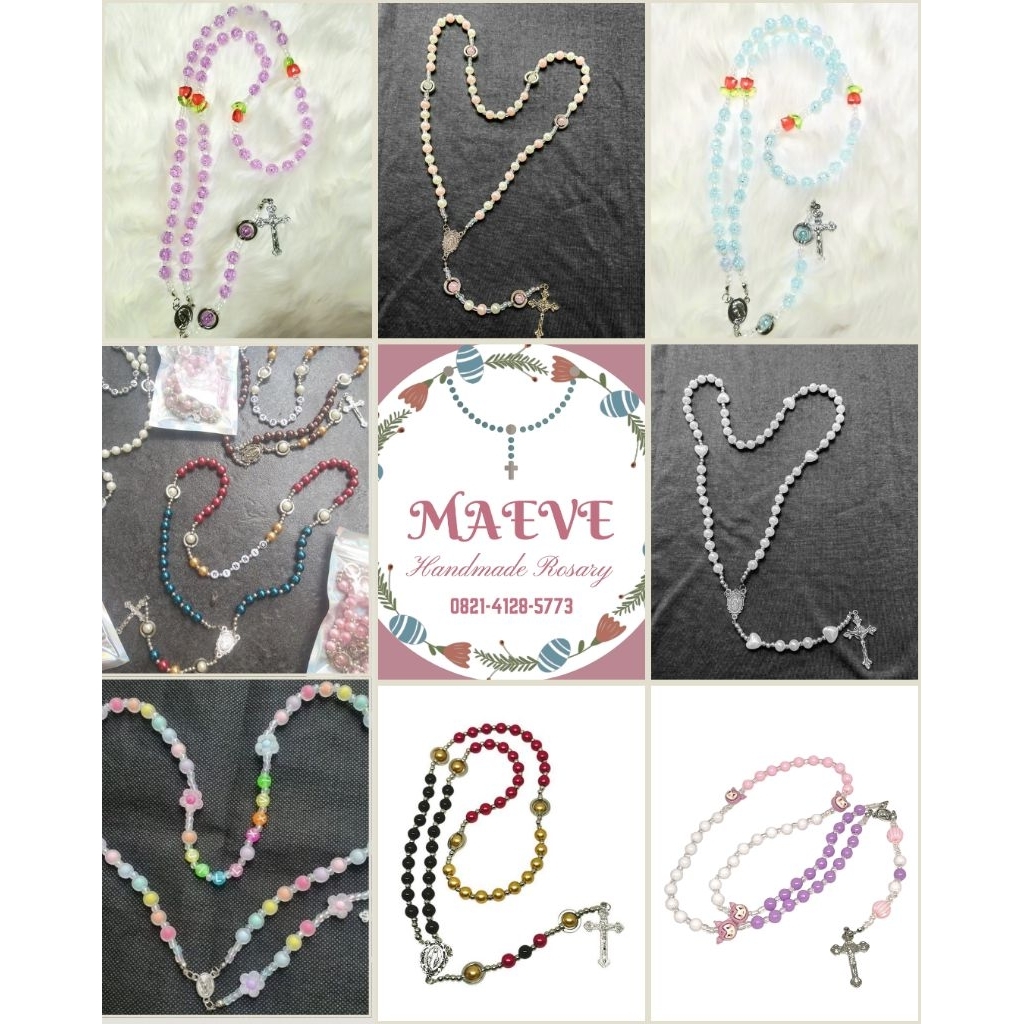 (HARGA GROSIR) Rosario Katolik / Rosario anak manik manik bisa custom nama