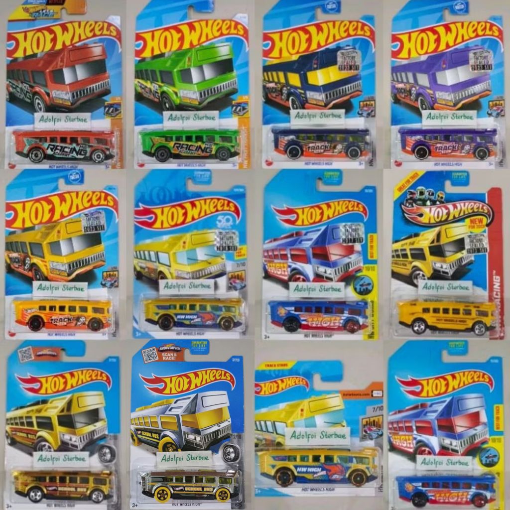 hotwheels hot wheels high factory sealed school bus hw metro hw city works super chromes best for tr