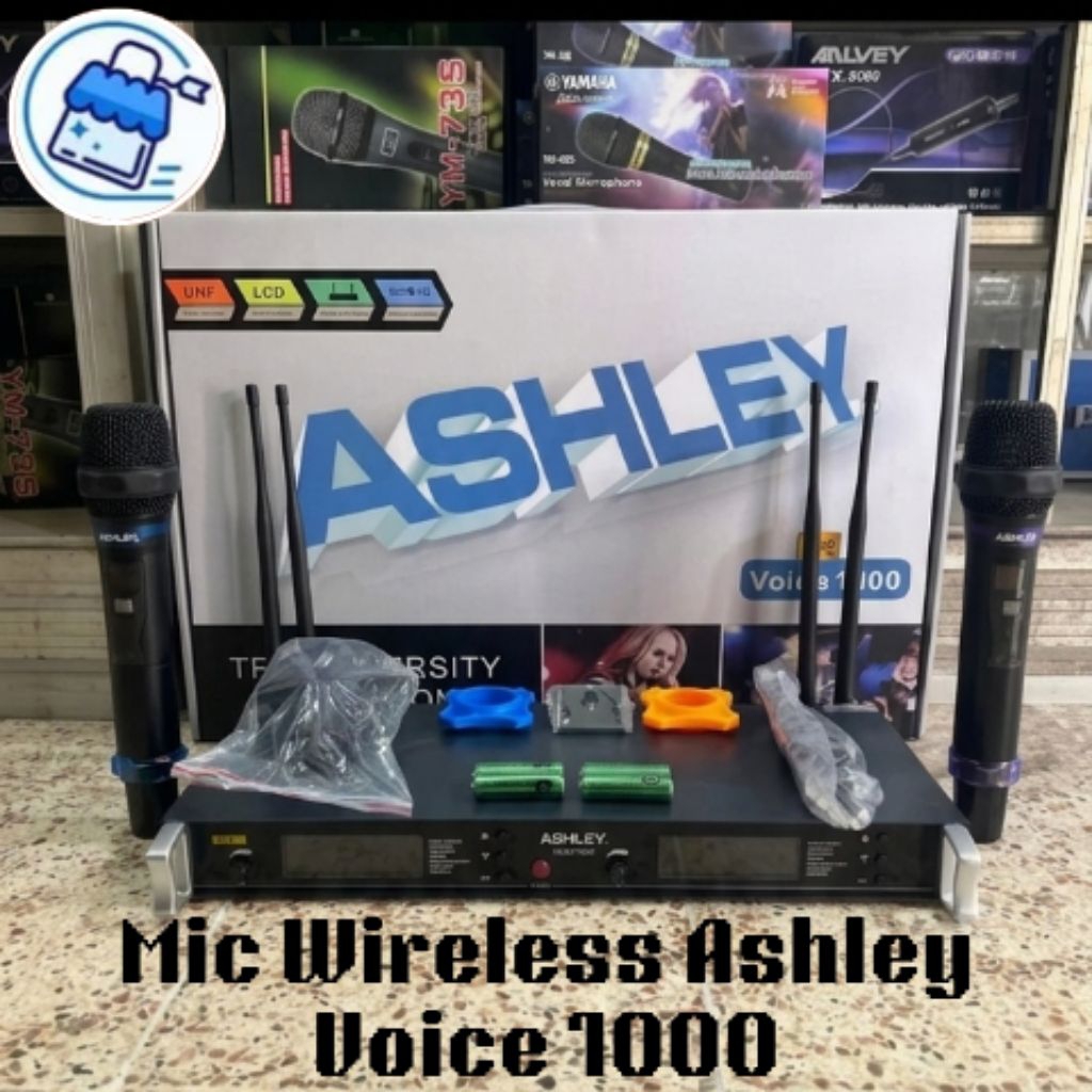 Mic Wireless Ashley Voice 1000 UHF 100-150m Meter