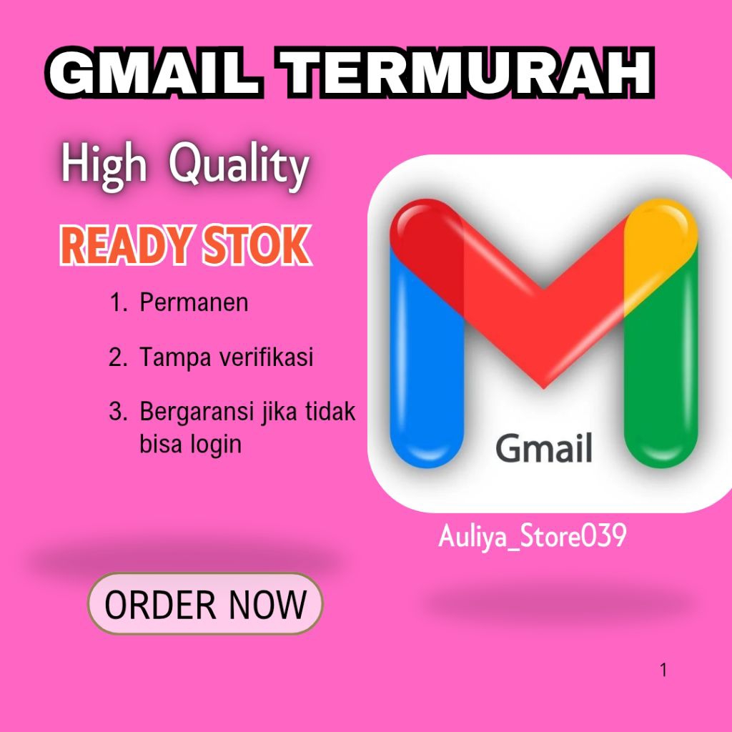 Akun Gmail Fresh, Siap Pakai Tanpa Verifikasi