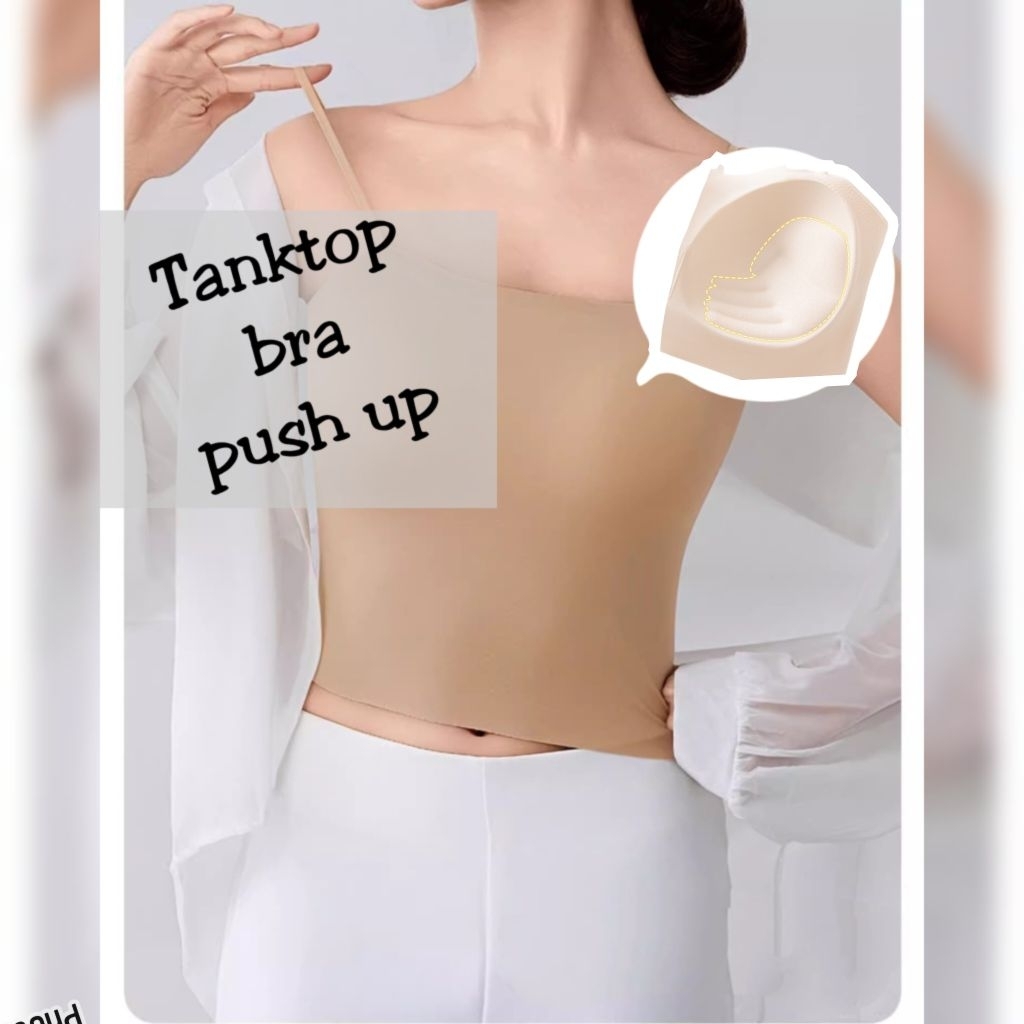 CB538 Tanktop Bra Panjang Dengan Busa Push Up Atasan Wanita Dalaman Wanita