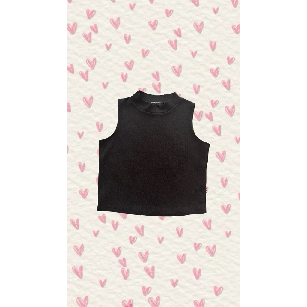BUONA GIORNATA | black sleeveless top | size free