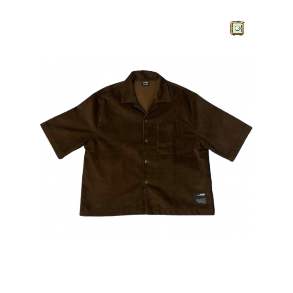 Second Pull&Bear (Loose Fit Brown Corduroy Shirt)