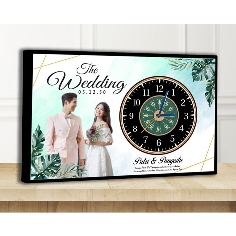 JAM DINDING MDF | KADO PERNIKAHAN | ULTAH | GRADUATION | WISUDA | 20 x30 CM