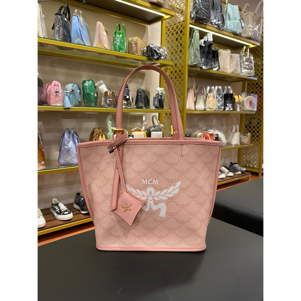 MCM HIMEL MINI TOTE PINK