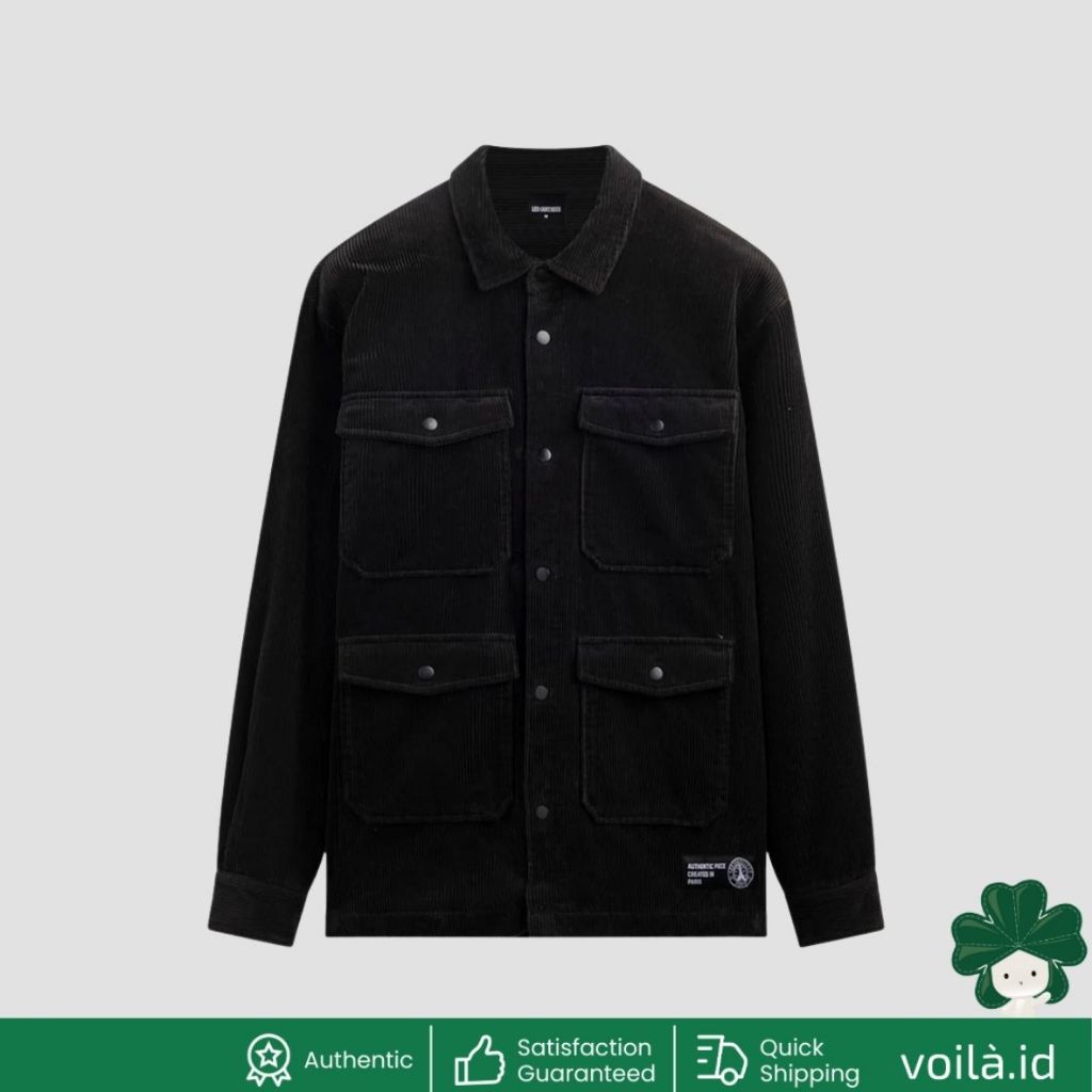 Corduroy Club Paris Long Sleeve Shirt Grey