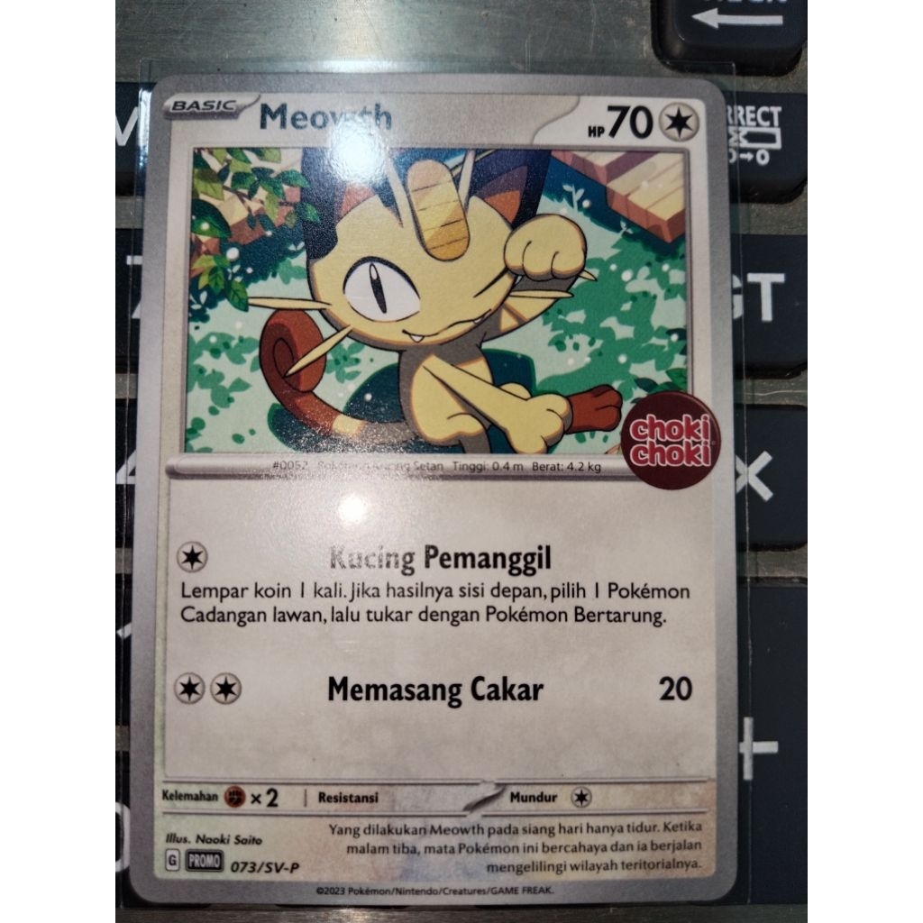 MEOWTH KARTU POKEMON CHOKI-CHOKI