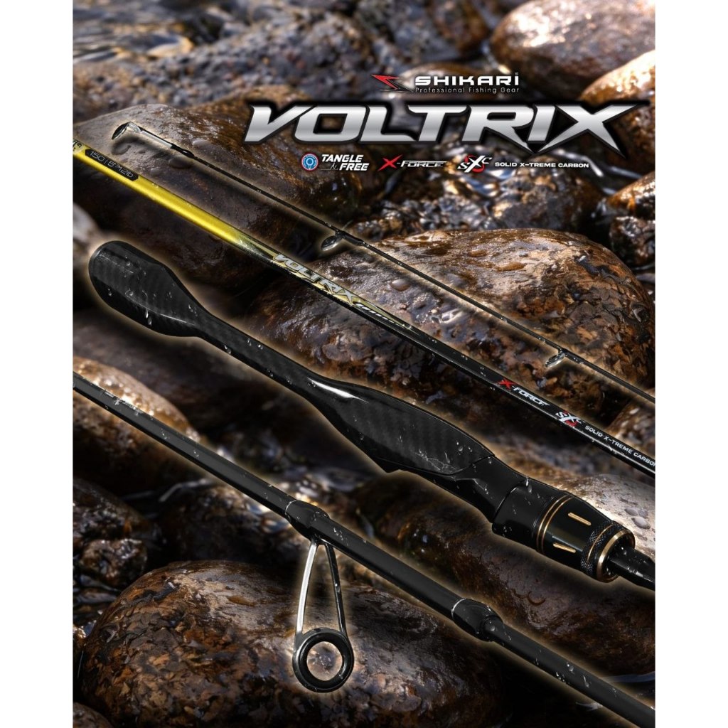 Joran Udang SHIKARI VOLTRIX 120 / 135  / 150 cm Solid Carbon