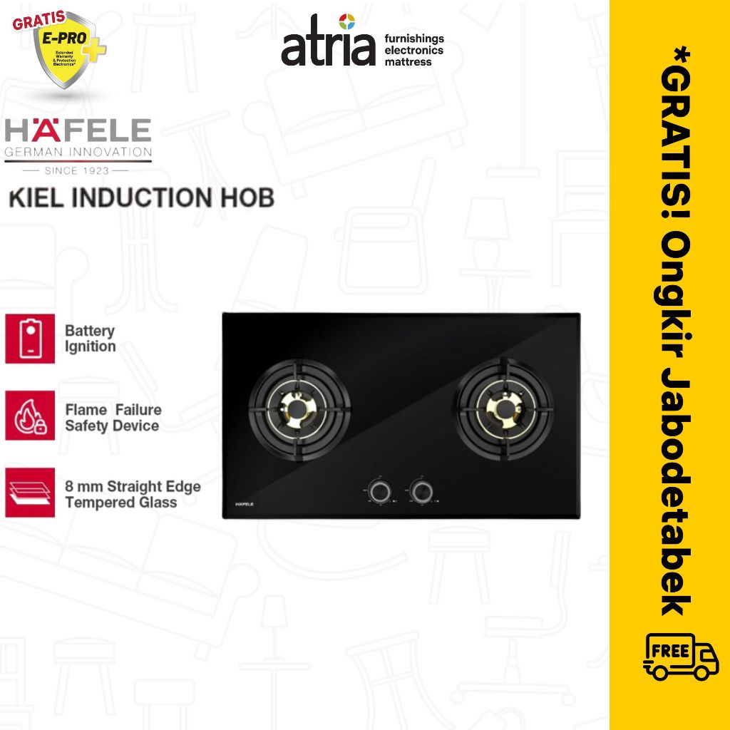 Hafele Built-in Gas Hob Kiel Series - Kompor Gas Tanam